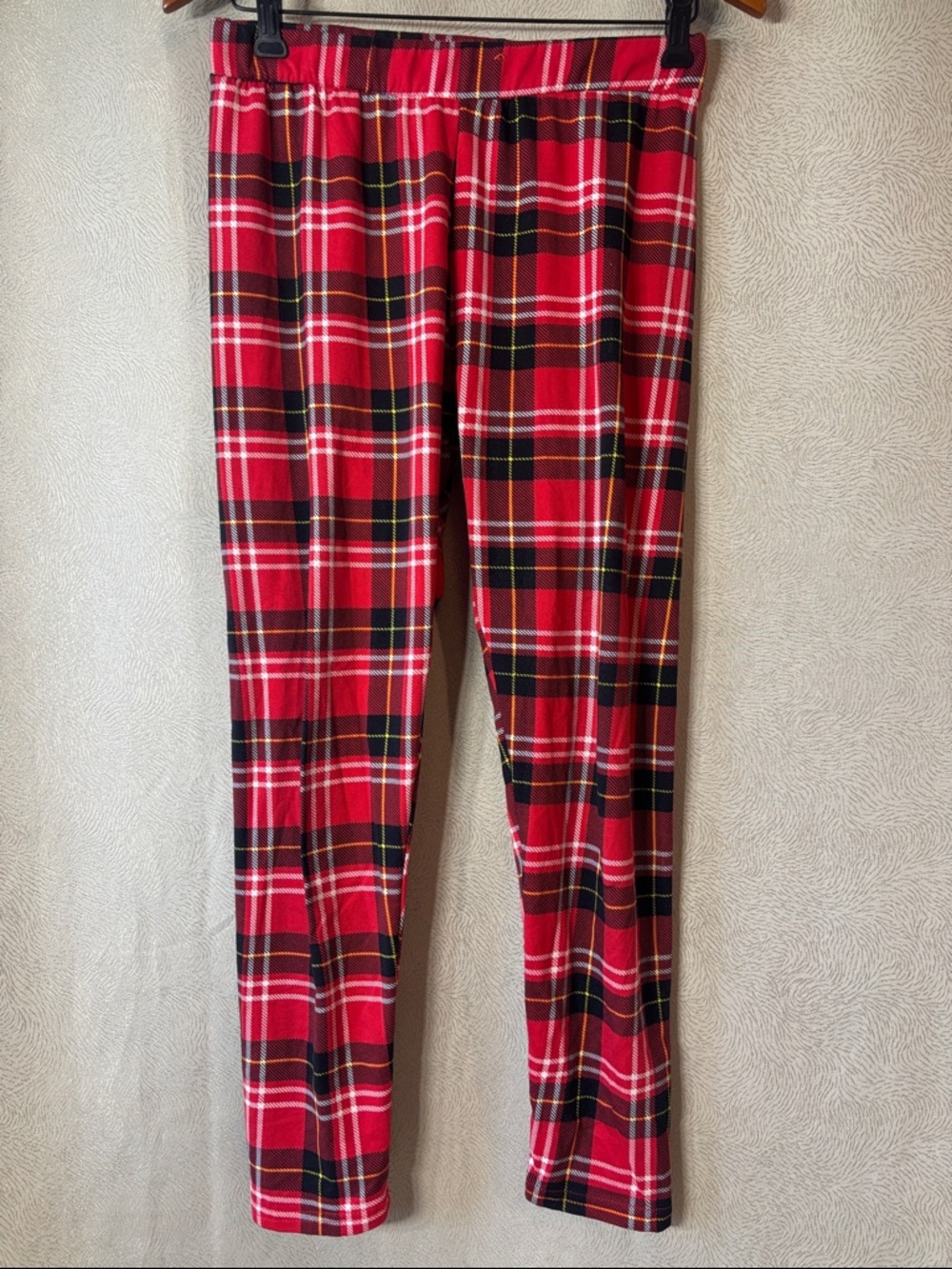 Red Plaid Leggings 0213